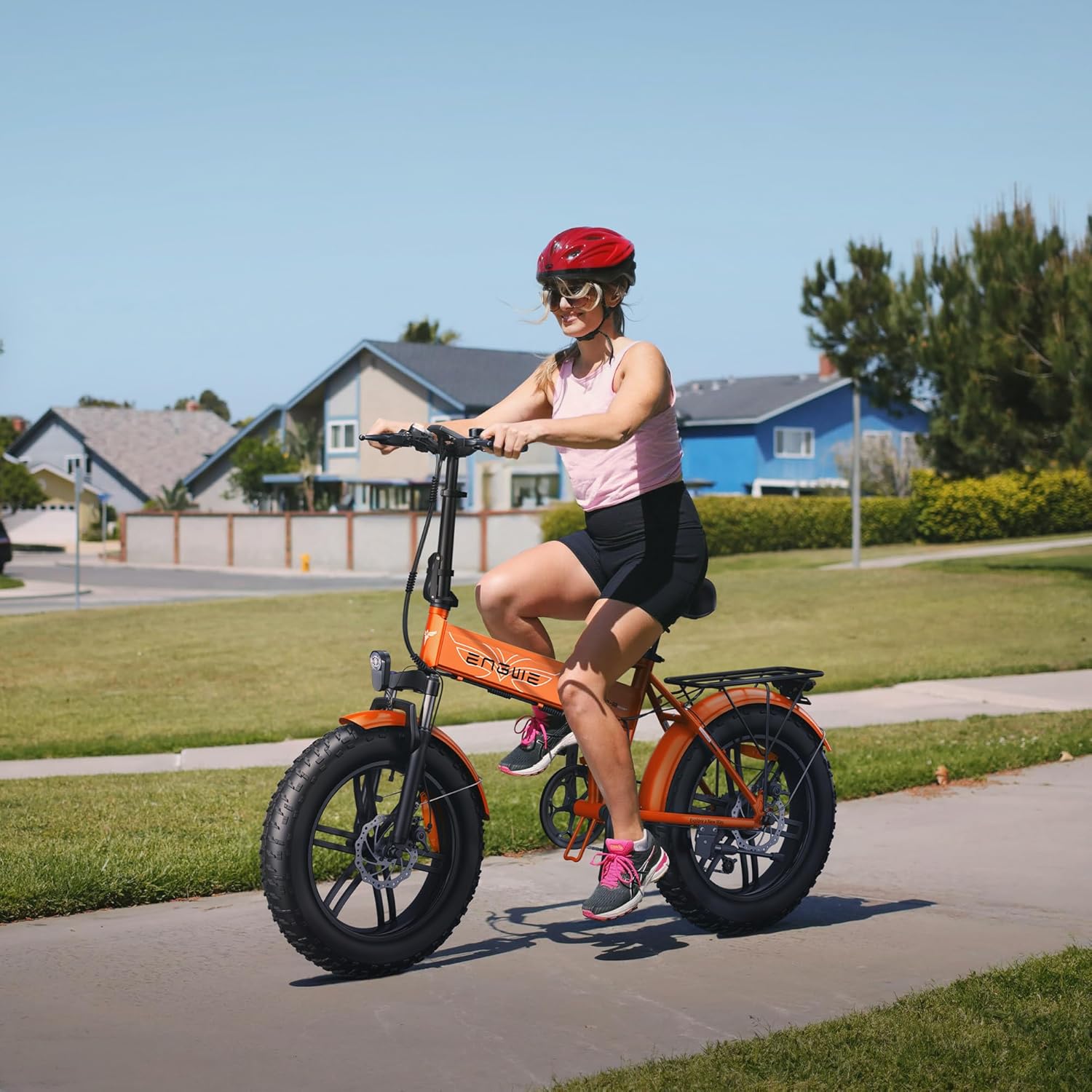 ENGWE Vélo Électrique Pliable, Batterie 48V 13Ah Amovible, Autonomie de 50-120 km,20'' ×4.0'' Fat Tire 7-Speed E-Bike for Any Terrain