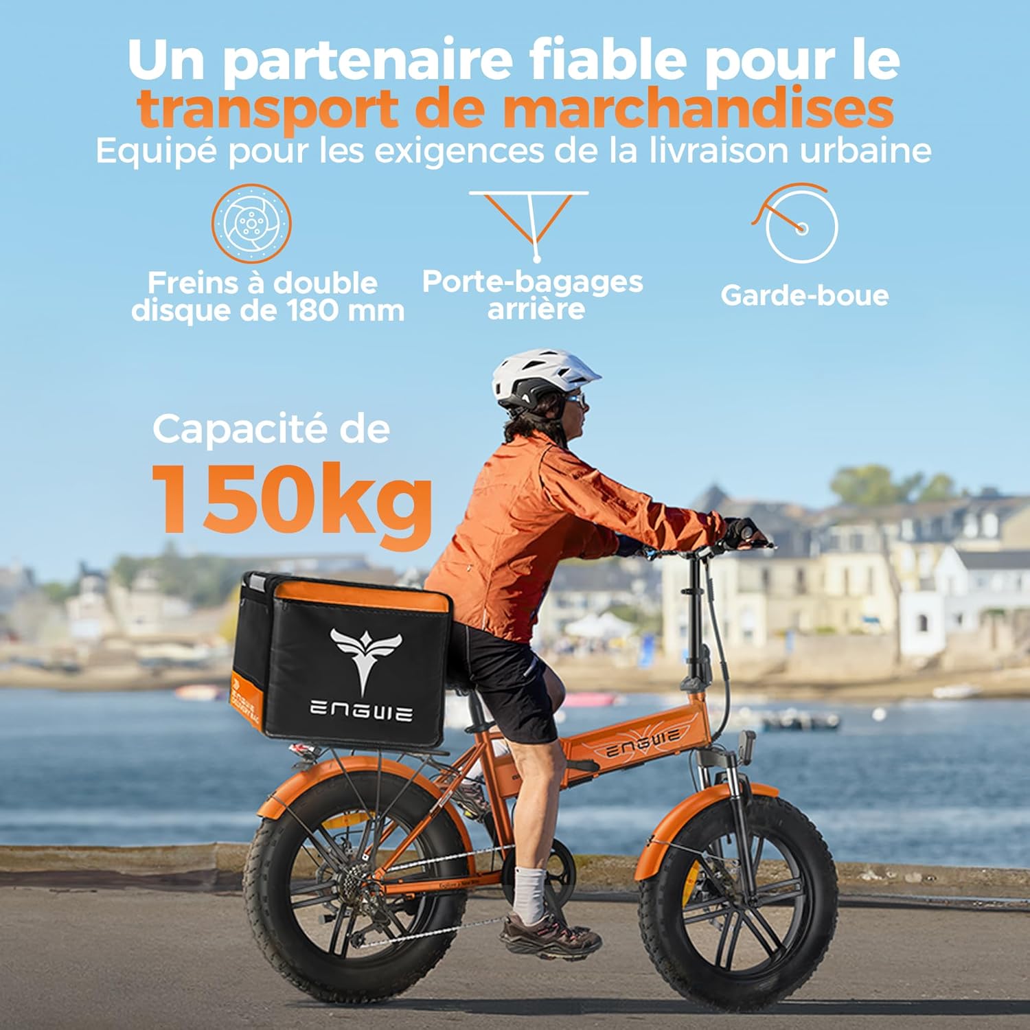 ENGWE Vélo Électrique Pliable, Batterie 48V 13Ah Amovible, Autonomie de 50-120 km,20'' ×4.0'' Fat Tire 7-Speed E-Bike for Any Terrain