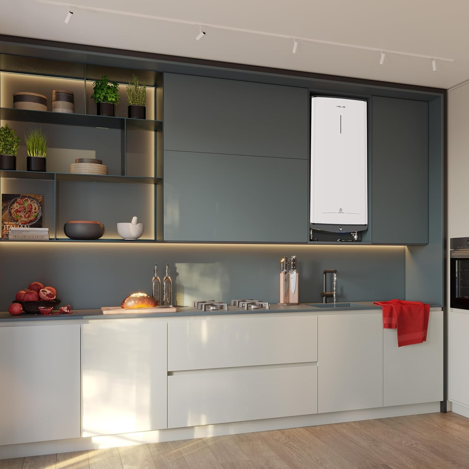 Ariston VELIS DUNE 45 litres - Chauffe-eau électrique Ultra-Plat - 13% d’Economies d’Energie - Conçu et fabriqué pour être installé en France.