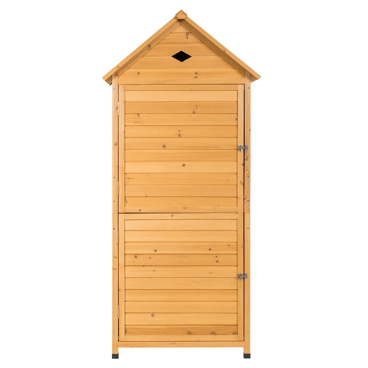 Abri de jardin extrieur 5 etagres cabane verrouillable en bois de sapin toit en tle galvanise 20_0005485 -