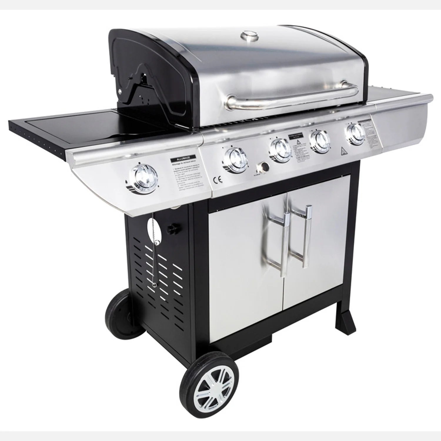 Barbecue au gaz BRISBANE - 4 brûleurs 14kW + réchaud Somagic -